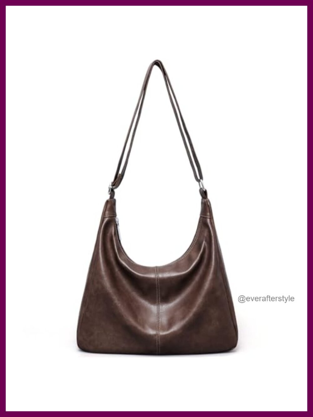 Vegan Leather Hobo Bag Slouchy Shoulder Tote Purse